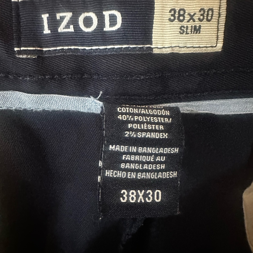 IZOD Men's Slim Fit Pants - Navy